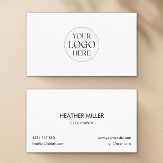 Custom Logo Modern Minimalist Black and White      名刺