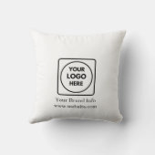 Custom Logo | Modern Minimalist Corporate Design クッション (裏面)