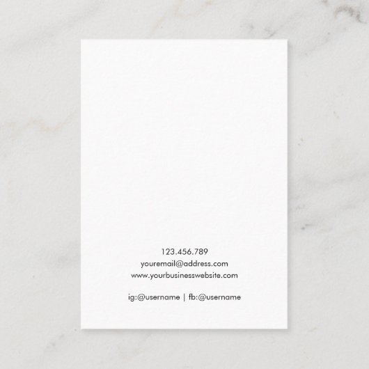 Custom Logo Modern Minimalist Simple Display Card 名刺 (裏面)