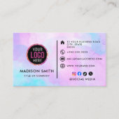 Custom logo modern minimalist social media 名刺 (正面)