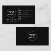 Custom logo modern minimalist social media icons b 名刺 (正面/裏面)