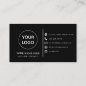 Custom logo modern minimalist social media icons b 名刺 (正面)