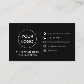 Custom logo modern minimalist social media icons b 名刺