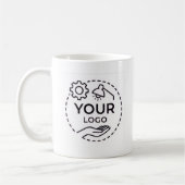 Custom Logo Mug for Company - Simple Promotional  コーヒーマグカップ (左)