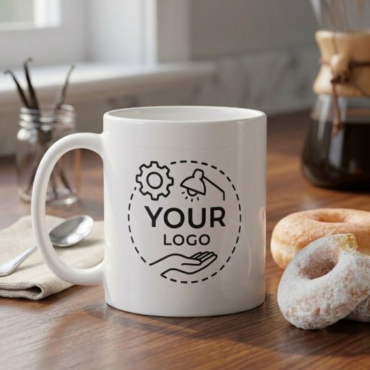 Custom Logo Mug for Company - Simple Promotional  コーヒーマグカップ