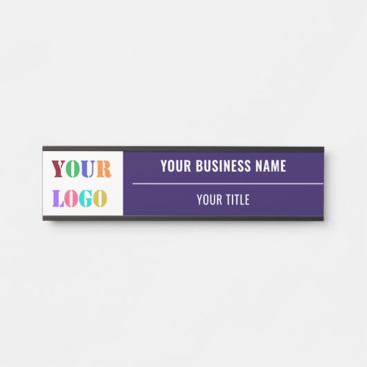 Custom Logo Name Business Office Door Sign Example サインプレート (正面)