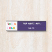 Custom Logo Name Business Office Door Sign Example サインプレート (正面)