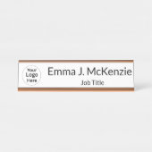 Custom Logo & Name Desk Plate for Office デスクネームプレート (正面)