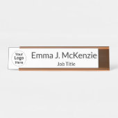 Custom Logo & Name Desk Plate for Office デスクネームプレート (正面)