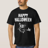 Custom Logo | Name, Flying Witch and a Black Cat Tシャツ (正面)