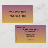 Custom Logo Name Minimalist Modern Professional 名刺 (正面/裏面)