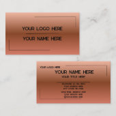 Custom Logo Name Minimalist Modern Professional 名刺 (正面/裏面)