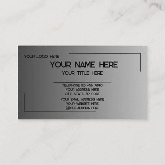 Custom Logo Name Minimalist Modern Professional 名刺 (裏面)