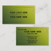 Custom Logo Name Minimalist Modern Professional 名刺 (正面/裏面)