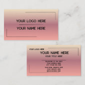 Custom Logo Name Minimalist Modern Professional 名刺 (正面/裏面)