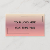 Custom Logo Name Minimalist Modern Professional 名刺 (正面)