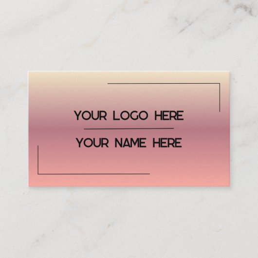 Custom Logo Name Minimalist Modern Professional 名刺 (正面)