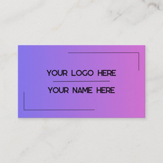 Custom Logo Name Minimalist Modern Professional 名刺 (正面)