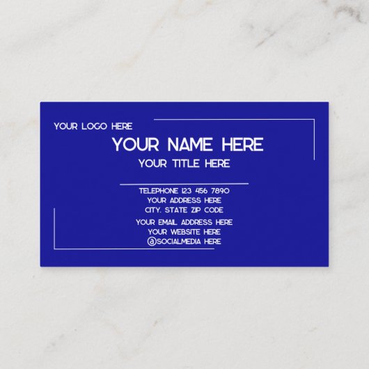 Custom Logo Name Minimalist Modern Professional 名刺 (裏面)