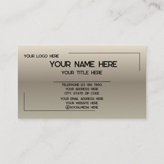 Custom Logo Name Minimalist Modern Professional 名刺 (裏面)