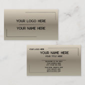 Custom Logo Name Minimalist Modern Professional 名刺 (正面/裏面)