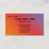 Custom Logo Name Minimalist Modern Professional 名刺 (裏面)