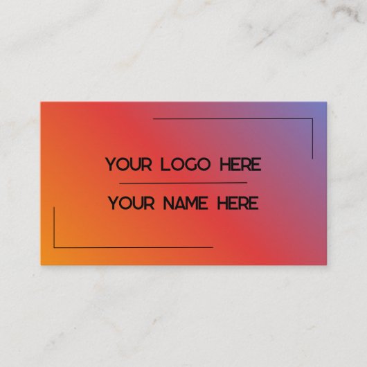 Custom Logo Name Minimalist Modern Professional 名刺 (正面)