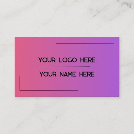 Custom Logo Name Minimalist Modern Professional 名刺 (正面)