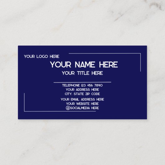 Custom Logo Name Minimalist Modern Professional 名刺 (裏面)