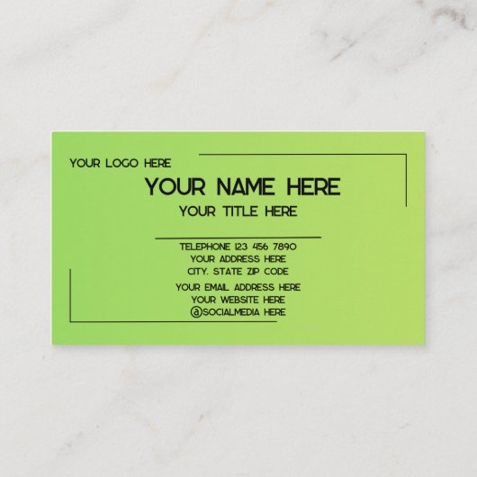 Custom Logo Name Minimalist Modern Professional 名刺 (裏面)