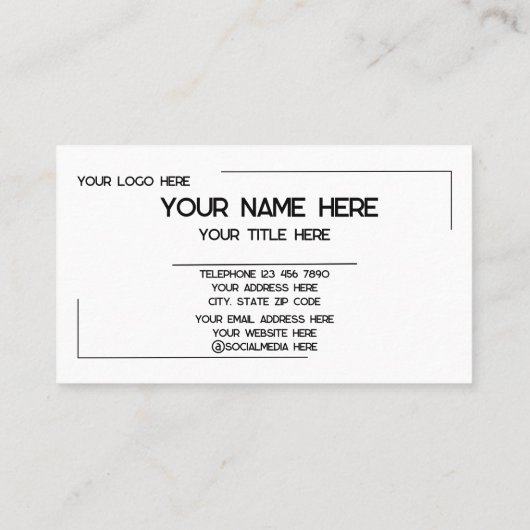 Custom Logo Name Minimalist Modern Professional 名刺 (裏面)