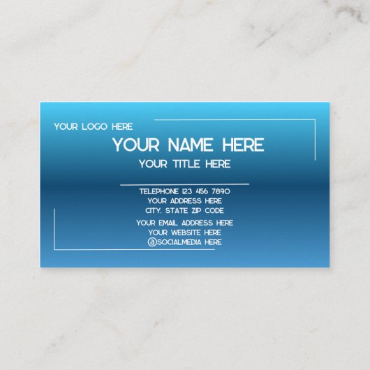 Custom Logo Name Minimalist Modern Professional 名刺 (裏面)