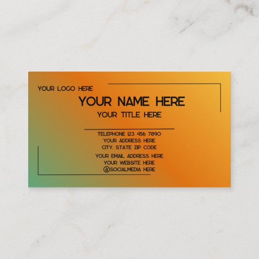 Custom Logo Name Minimalist Modern Professional 名刺 (裏面)