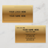 Custom Logo Name Minimalist Modern Professional 名刺 (正面/裏面)