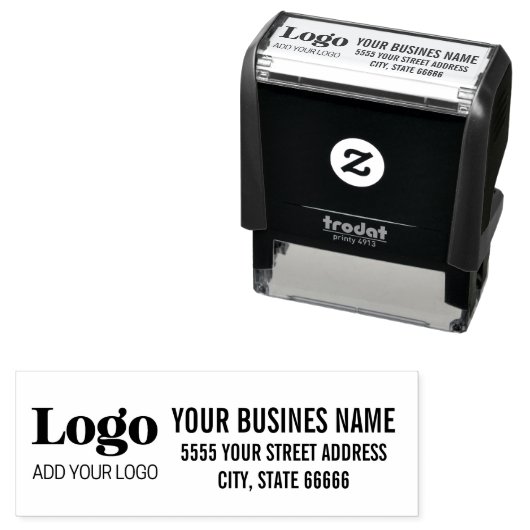 Custom Logo Name Return Address  セルフインキングスタンプ (インサイチュ)