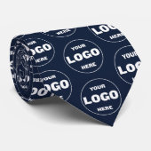 Custom Logo Navy Blue Tie - Professional Branded  ネクタイ (ロール)