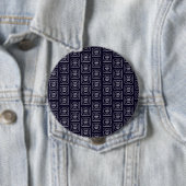 Custom Logo or Image Repeating Navy Blue Design 缶バッジ (インサイチュ)