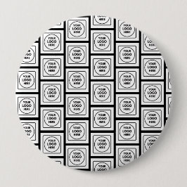 Custom Logo or Image Repeating Pattern Design 缶バッジ