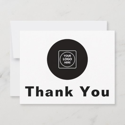 Custom Logo Personalized Thank You Note Card カード (正面)