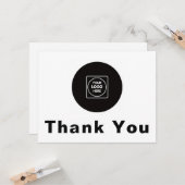 Custom Logo Personalized Thank You Note Card カード (正面/裏面インサイチュ)