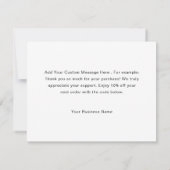 Custom Logo Personalized Thank You Note Card カード (裏面)