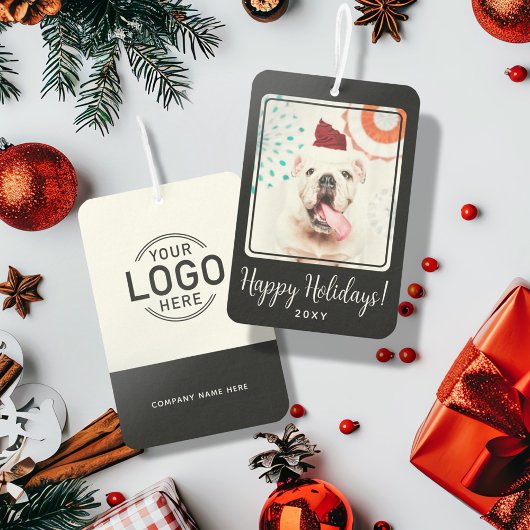 Custom Logo Photo Happy Holidays Business Gift カーエアーフレッシュナー