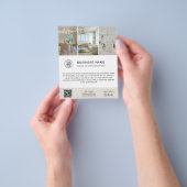 Custom Logo Photo Minimalist Business Flyer チラシ (手)