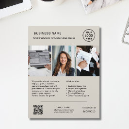 Custom Logo Photo QR Corporate Business Flyer チラシ
