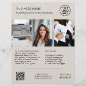 Custom Logo Photo QR Corporate Business Flyer チラシ (正面)