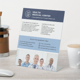 Custom Logo Photo QR Healthcare Clinic Doctor 台座サイン