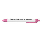 Custom Logo Pink Pen - Personalize Create Your Own 黒ボールペン (ボトム)