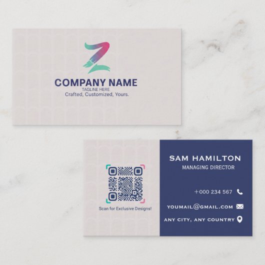 Custom Logo Professional Business Card Corporate 名刺 (正面/裏面)
