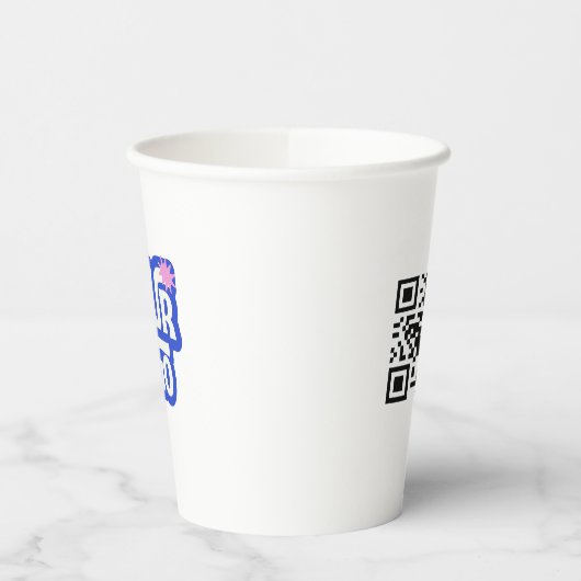 Custom Logo Promotional Event QR Code 紙コップ (左)