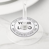 Custom Logo Promotional Your Business Personalized ワイングラスタグ (クローズアップ)